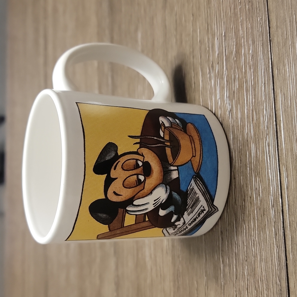 Vintage Mickey Mouse  Coffee Mug Tired Morning.